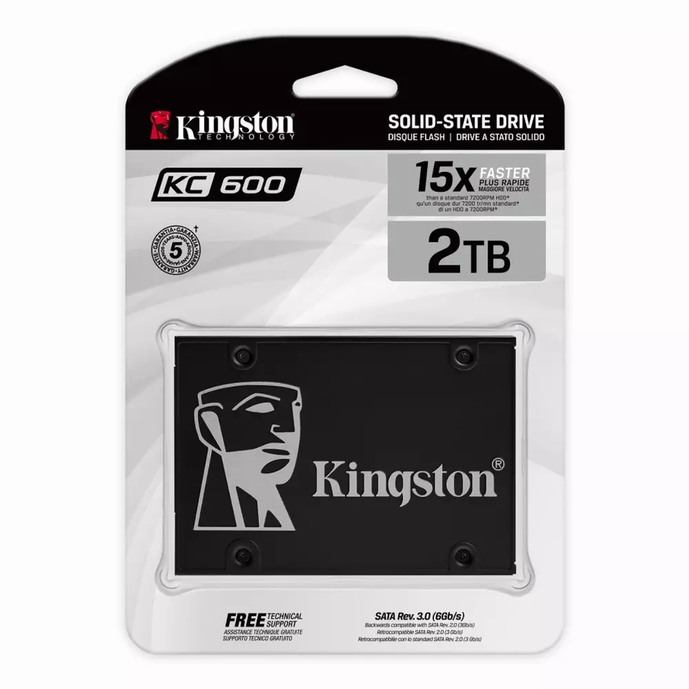 Диск SSD Kingston KC600 2TB 2.5" SATA 3 6Gb/s 3D TLC - SKC600/2048G