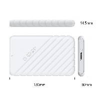 Orico кутия за диск Storage - Case - 2.5 inch USB3.0 WHITE - 25PW1-U3-WH