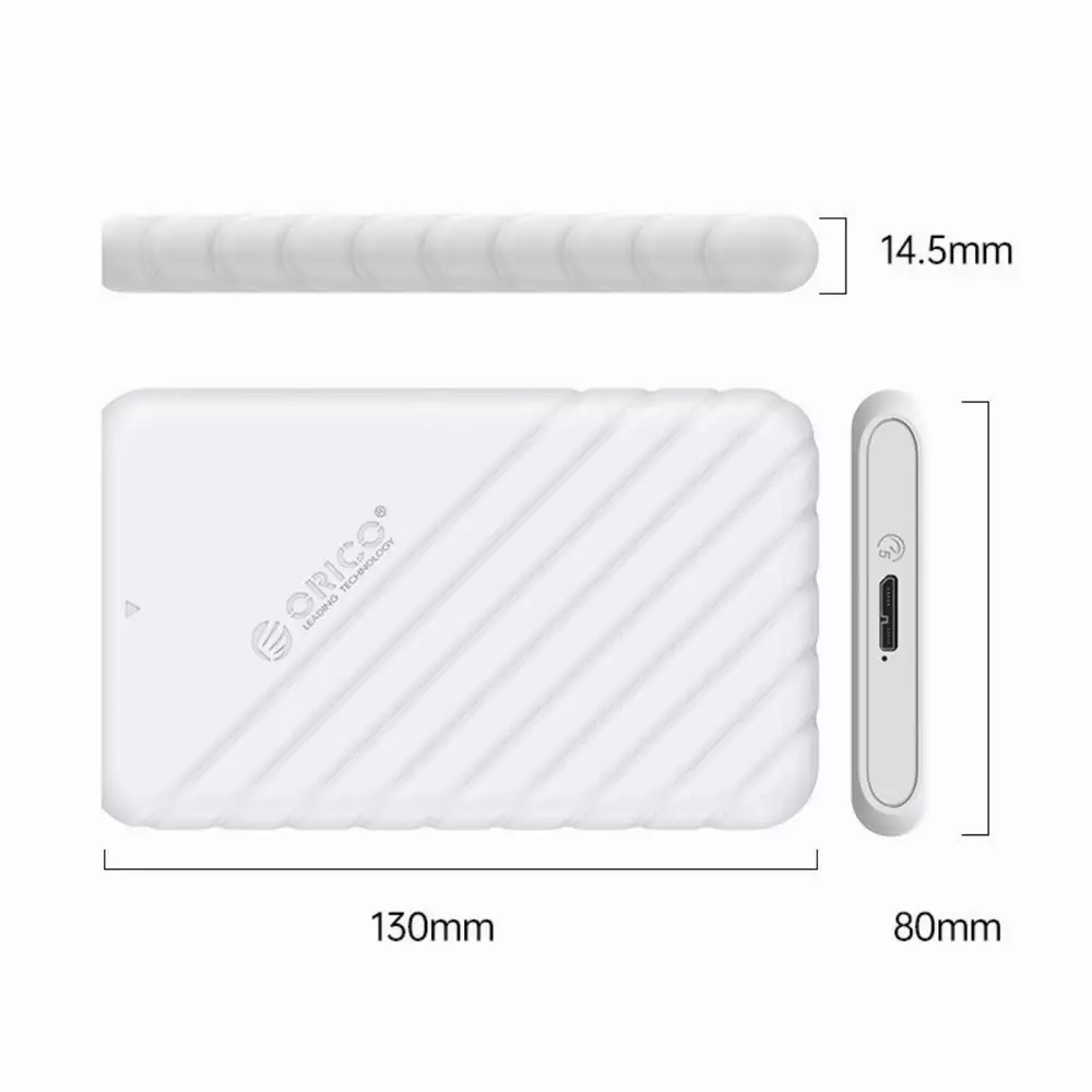 Orico кутия за диск Storage - Case - 2.5 inch USB3.0 WHITE - 25PW1-U3-WH