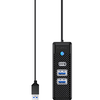 Orico хъб HUB USB3.0 3 port - 2 x USB3.0, 1 x Type C, Black - PWC2U-U3-015-BK