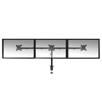 Стойка за 3 мониторa ACT AC8303, За бюро, Регулируема, 27", 3x7 кг, Черен