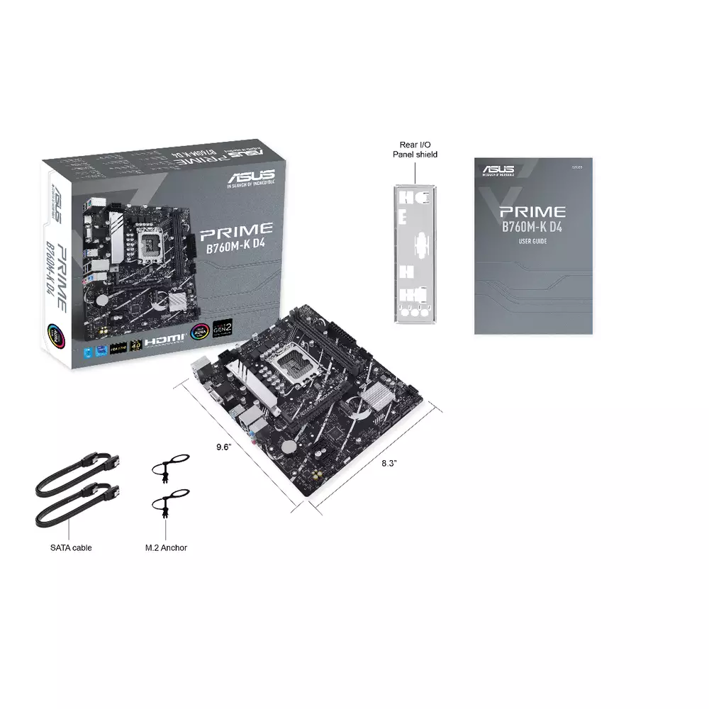 Дънна платка ASUS PRIME B760M-K D4 LGA1700 DDR4