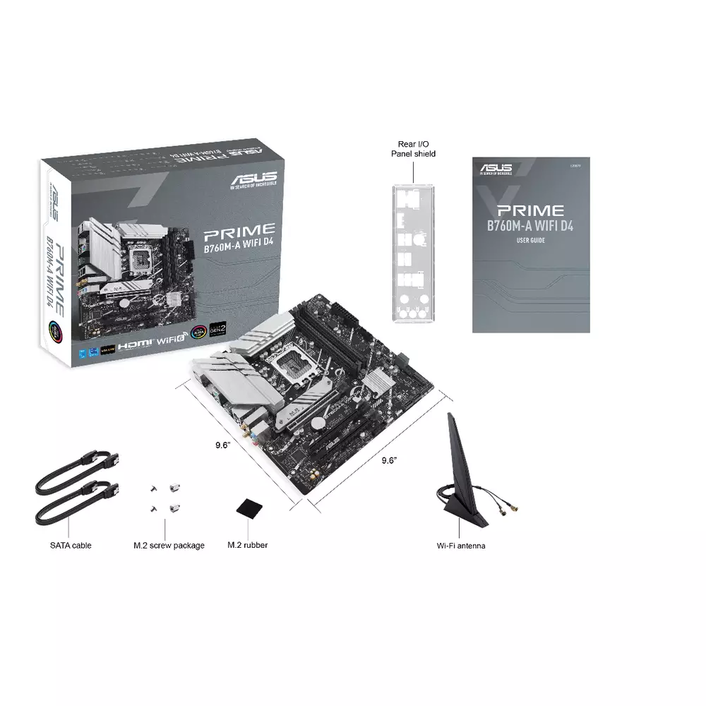 Дънна платка ASUS PRIME B760M-A WIFI D4 LGA1700 DDR4