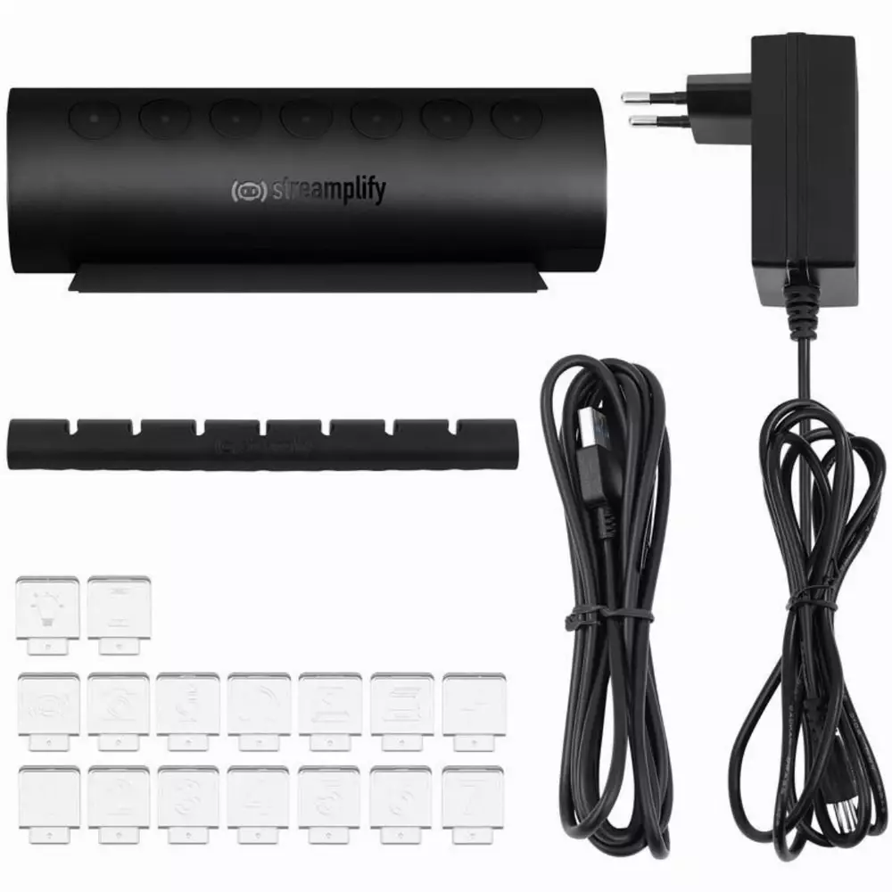 7 портов Хъб Streamplify CTRL 7, USB 3.0, RGB 