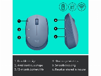 Безжична оптична мишка LOGITECH M171 USB Син/Сив 910-006866