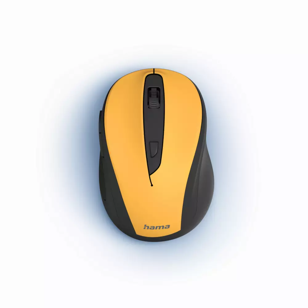 Безжична мишка Hama MW-400 V2, 6-бутонна , ергономична, USB, Жълта
