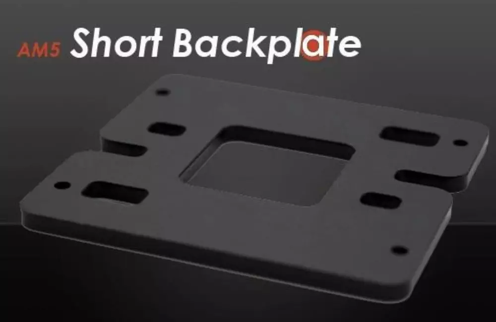 Монтажна рамка Thermal Grizzly AM5 Short Backplate TG-SB-R7000-R, Алуминий, Черен