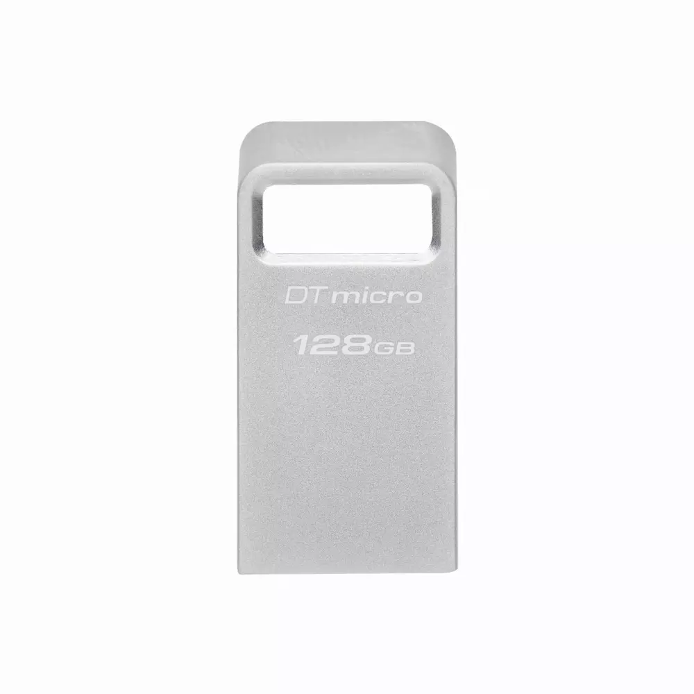 USB памет KINGSTON DataTraveler Micro, 128GB, USB-A 3.2 Gen 1, Сребрист