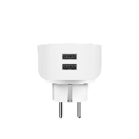 HAMA Смарт WiFi конктакт за управление с глас/приложение, 2 USB порта, 2300 W, 10 A