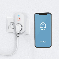 HAMA Смарт WiFi конктакт за управление с глас/приложение, 2 USB порта, 2300 W, 10 A