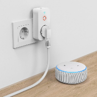 HAMA Смарт WiFi конктакт за управление с глас/приложение, 2 USB порта, 2300 W, 10 A