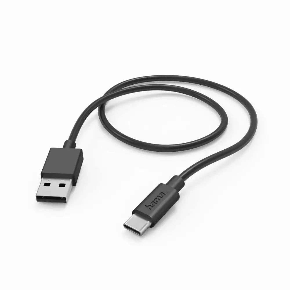 HAMA Кабел  USB-C - USB 2.0 А мъжко, 1 м, 480Мbit/ 3А,черен