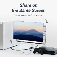Vention Разклонител превключвател HDMI 2.0 Switcher/Splitter 2-Port Bi-Direction - Grey Aluminium - AFLH0