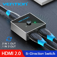 Vention Разклонител превключвател HDMI 2.0 Switcher/Splitter 2-Port Bi-Direction - Grey Aluminium - AFLH0