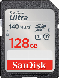 Карта памет SANDISK Ultra SDXC, 128GB, Class 10, U1, 140 Mb/s