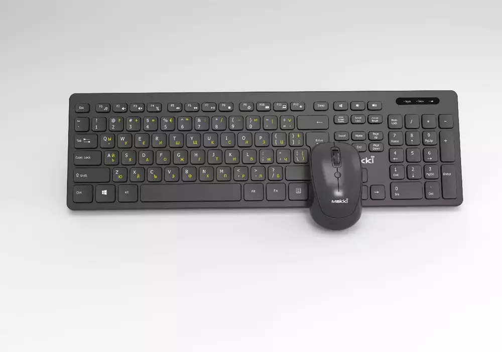 Makki БДС клавиатура и мишка Combo Keyboard and Mouse Wireless 2.4G BG low-profile chocolate - MAKKI-KB-KMX-C16