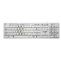 Makki нископрофилна кирилизирана клавиатура Keyboard USB BG - Low profile Chocolate - KB-C14 White