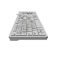 Makki нископрофилна кирилизирана клавиатура Keyboard USB BG - Low profile Chocolate - KB-C14 White