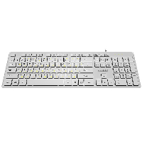 Makki нископрофилна кирилизирана клавиатура Keyboard USB BG - Low profile Chocolate - KB-C14 White