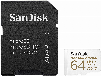 Карта памет SANDISK High Endurance micro SDHC UHS-I, A1, SD Адаптер, 64GB, Class 10, 100Mb/s