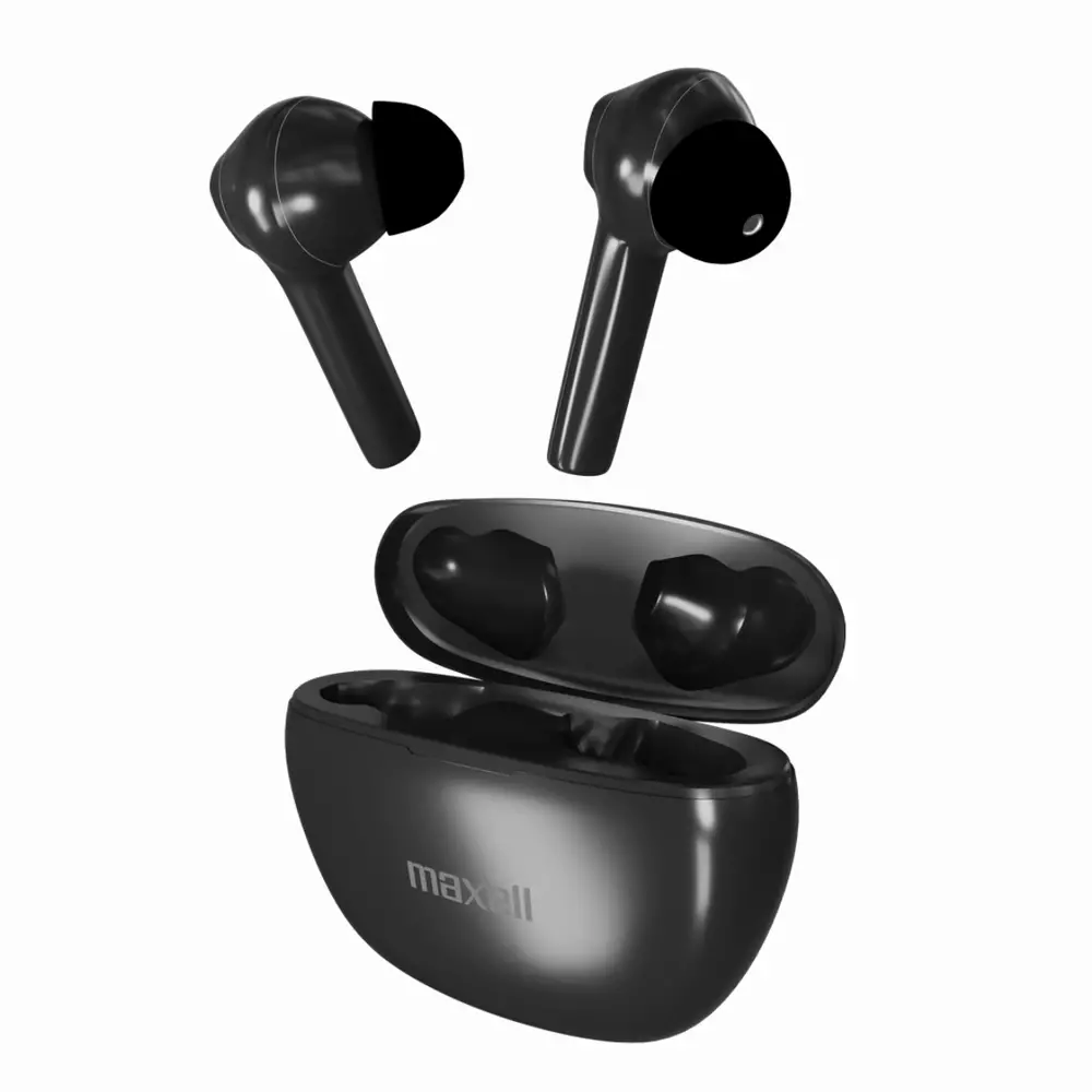 Блутут слушалки-тапи с докинг кутийка MAXELL Dynamic, True Wireless, черен