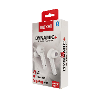 Блутут слушалки-тапи с докинг кутийка MAXELL Dynamic, True Wireless, бял