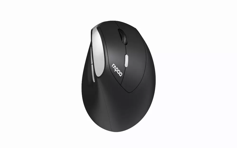 Безжична ергономична мишка RAPOO EV250, 2.4Ghz, 1600dpi, Черен