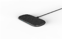 Безжично зарядно RAPOO XC260, Qi, Двойно, 5W/7.5W/10W, Черен