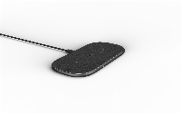 Безжично зарядно RAPOO XC260, Qi, Двойно, 5W/7.5W/10W, Черен