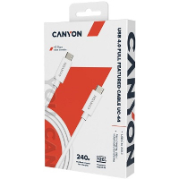 Кабел CANYON UC-44, U4-CC-5A1M-E, USB4 TYPE-C to TYPE-C, 40G 1m 5A 