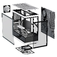 Кутия HYTE Y40 Tempered Glass, Mid-Tower, Бяло и Черно
