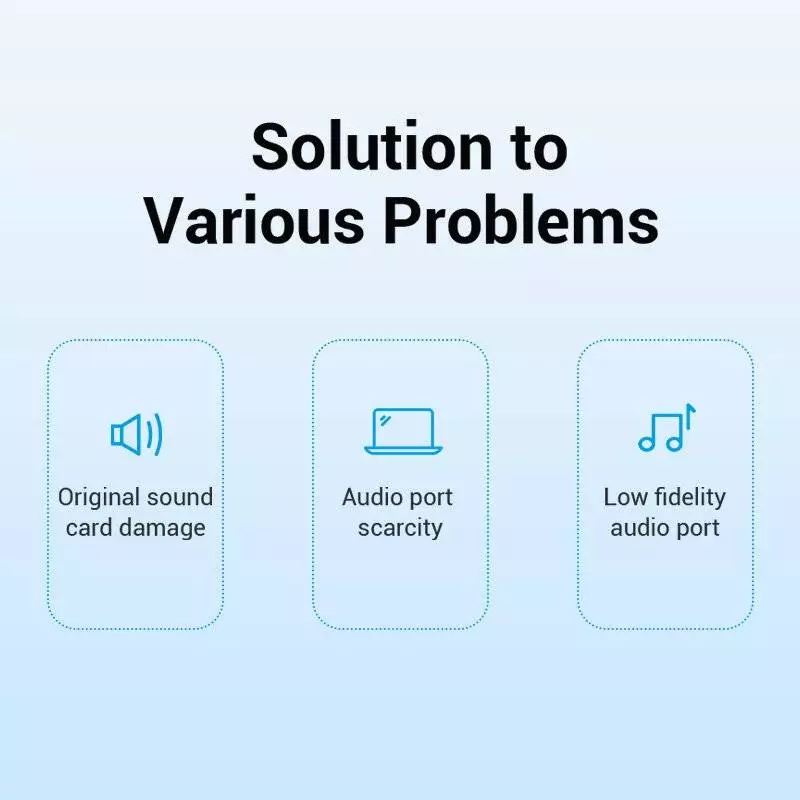 Vention външна звукова карта USB Sound card - Headphones, Mic, Silver - VAB-S13