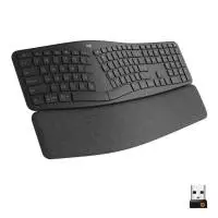 Безжична клавиатура Logitech ERGO K860, Ергономична, Сива