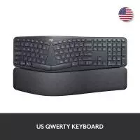 Безжична клавиатура Logitech ERGO K860, Ергономична, Сива