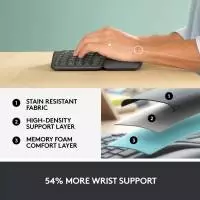 Безжична клавиатура Logitech ERGO K860, Ергономична, Сива