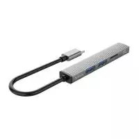 Orico хъб USB3.0/2.0 HUB 3 port + card reader TYPE C, Aluminum - AH-12F-GY