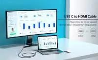 Vention кабел Cable Type-C to HDMI - 2.0m 4K Black - CGUBH