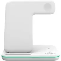 Безжично зарядно CANYON CNS-WCS303W 3in1 Wireless Charger with touch button for Running water light