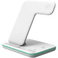 Безжично зарядно CANYON CNS-WCS303W 3in1 Wireless Charger with touch button for Running water light