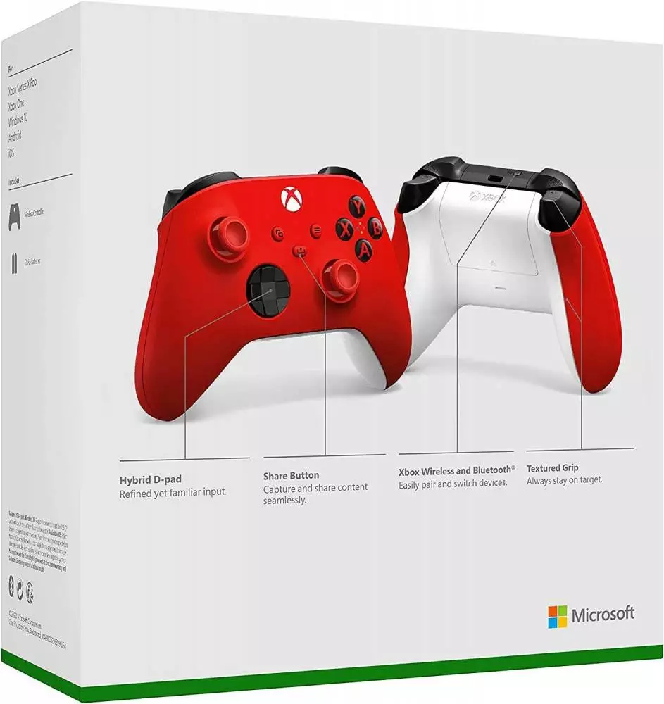 Геймърски контролер Microsoft Xbox Wireless Red PC/XBOX