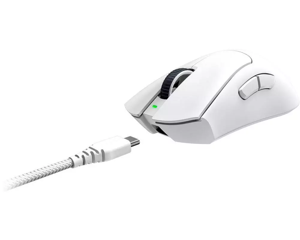 Геймърска мишка Razer DeathAdder V3 Pro White Edition Wireless Gaming Mouse - RZ01-04630200-R3G1