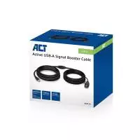 Кабел ACT AC6110, USB-A мъжко - женско, 10 м, 5 Gbps, Черен