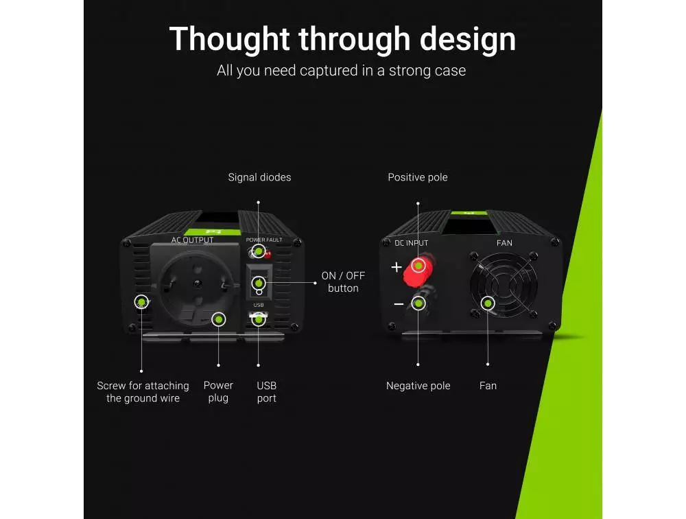 Инвертор GREEN CELL 12V 300W