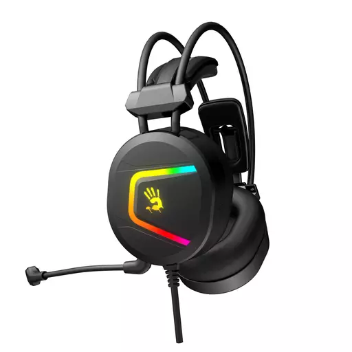 Геймърски слушалки Bloody MC750, RGB, Микрофон, Черни