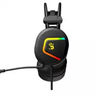 Геймърски слушалки Bloody MC750, RGB, Микрофон, Черни