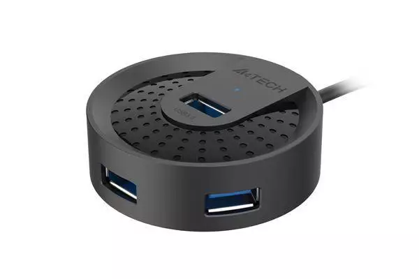 USB хъб A4tech HUB-30C, 4 портов, USB 3.0, 5120 Mbit/s, Черен
