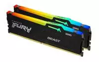 Памет Kingston FURY Beast Black RGB 32GB (2x16GB) DDR5 5600MHz CL40 - KF556C40BBAK2-32