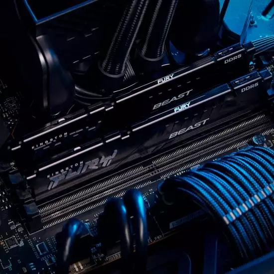 Памет Kingston FURY Beast Black 32GB (1x32GB) DDR5 6000MHz CL36 EXPO - KF560C36BBE-32