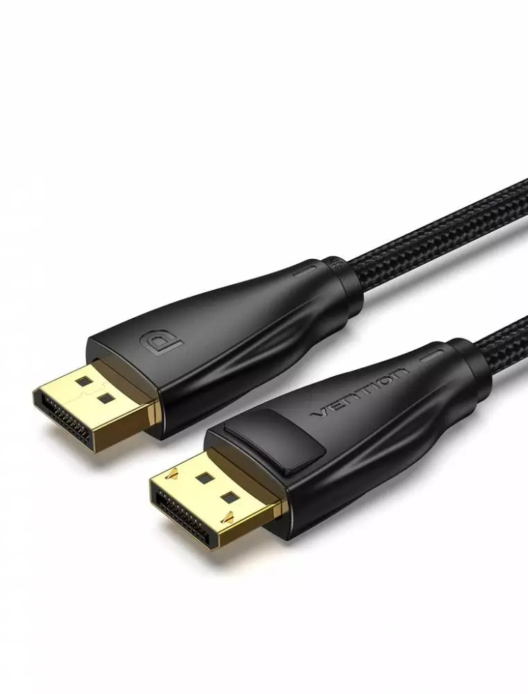 Vention кабел Display Port 1.4 DP M / M 8K 1.5m - Cotton Braided, Black - HCCBG