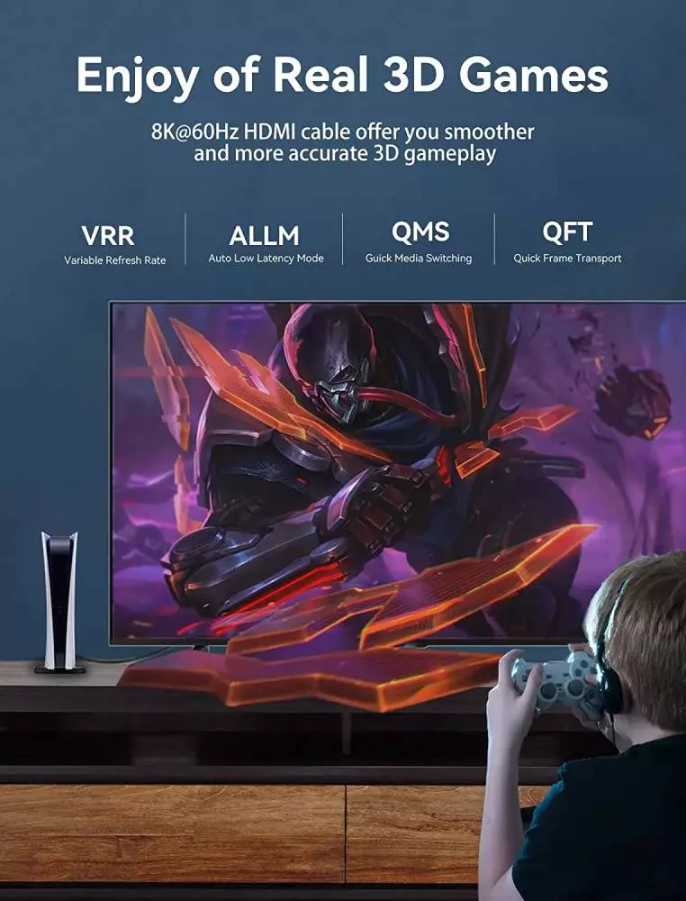 Vention Кабел HDMI v2.1 M / M 5m  - 8K Dolby Vision HDR - AANBJ
